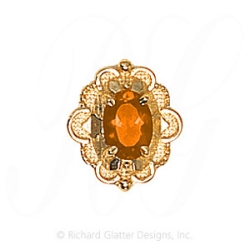 GS510 CIT - 14 Karat Gold Citrine Slide 